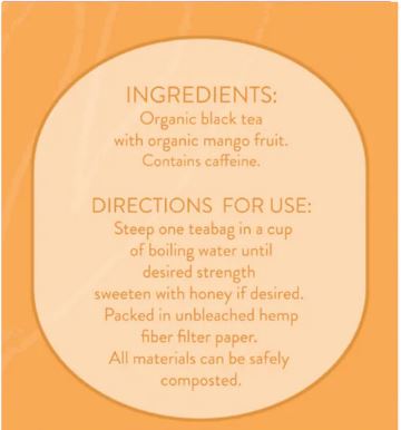 Mango Koala Design - 20 Organic Teabags