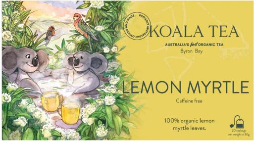 Lemon Myrtle Koala Design - 20 Organic Tea Bags
