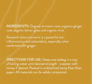 Tumeric Koala Tea - 20 Organic Teabags