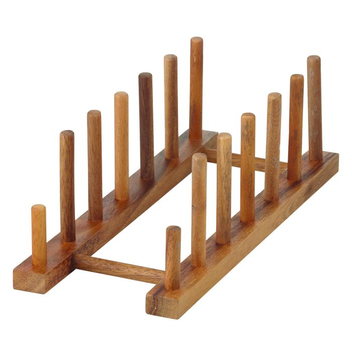 Davis And Waddell Acacia Wood Plate Stand