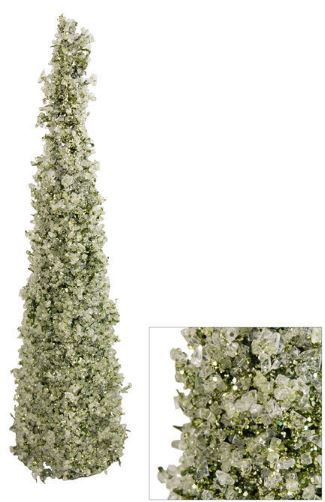 Plastic Crystal Ice Green Cone Tree - Small