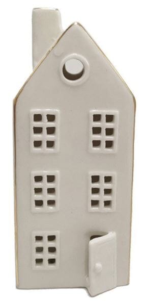 White Ceramic Led Circle House - Medium Home Decor The Cooks Kitchen 