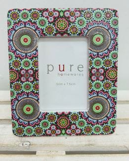 Camilla Ceramic Frame Green Purple - 5x7.5cm Home Decor The Cooks Kitchen 