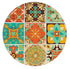 Darby Ceramic Trivet Round - Orange Aqua Coasters The Cooks Kitchen 