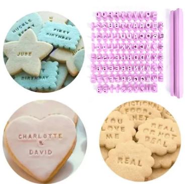 Cake Craft Alphabet/number Cookie Press Stamp/embosser
