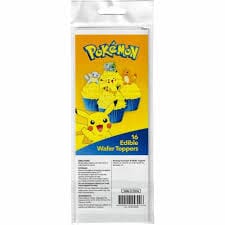 Cake Craft - Pokemon Wafer Toppers 16pc Edible Decorations The Cooks Kitchen 