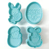 Easter Bunny Plunger Cutter - 4 Piece