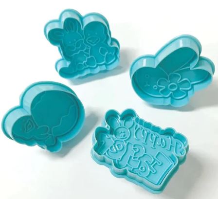 Happy Easter Plunger Cutters - 4 Pieces