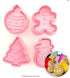 Cake Craft - Plunger Cutters - Christmas - Set Of 4 Cookie Cutters The Cooks Kitchen 