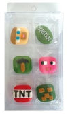 Cake Craft - Minecraft Sugar Decorations 6pc