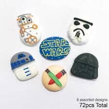 Cake Craft - Star Wars Sugar Decorations 6pc Edible Decorations The Cooks Kitchen 