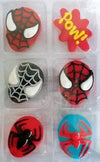 Spiderman Sugar Decorations 6pk