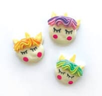 Cake Craft - Unicorn Face Sugar Decorations 6pc Edible Decorations The Cooks Kitchen 