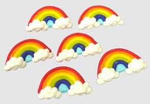Cake Craft Rainbows Sugar Decorations 6pk Edible Decorations The Cooks Kitchen 