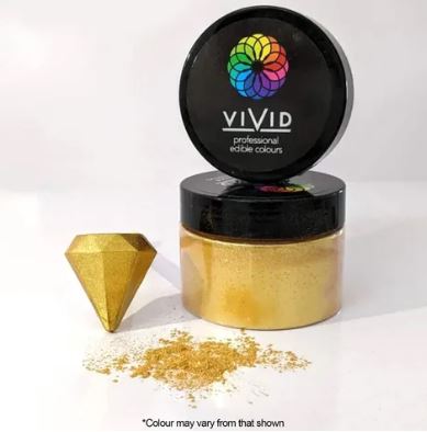 Vivid Edible Metallic Dust 50g - Super Gold Shimmer