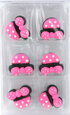 Cake Craft Minnie Mouse Head Sugar Decorations 6pk