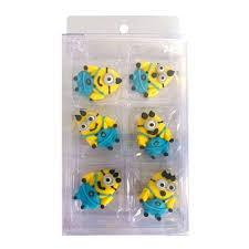 Cake Craft - Minions Sugar Decorations 6pc