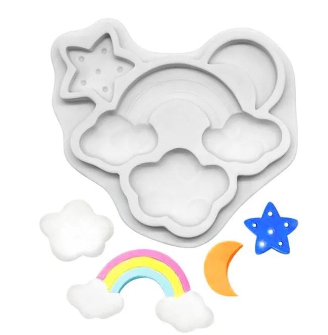 Rainbow/clouds/moon/star Silicone Mould Silicone Moulds The Cooks Kitchen Mandurah 