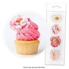 Cake Craft - Assorted Flowers - Wafer Toppers Edible Decorations The Cooks Kitchen Mandurah 