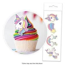 Cake Craft - Unicorn - Wafer Topper 16pk Edible Decorations The Cooks Kitchen 