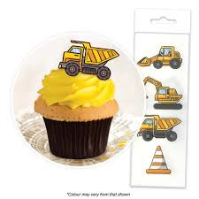 Cake Craft - Under Construction Wafer Toppers 16pc
