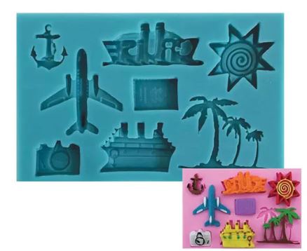 Cake Craft - Silicone Mould - Tropical Cruise Holiday
