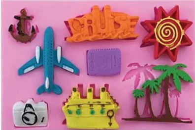 Cake Craft - Silicone Mould - Tropical Cruise Holiday