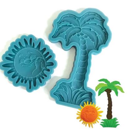 Cake Craft - Silicone Mould - Sun & Palm Tree
