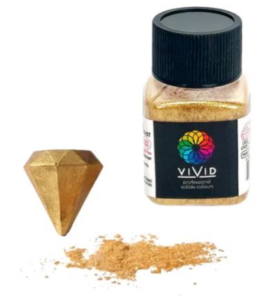 Vivid Edible Metallic Dust 10g - Warm Shimmer Gold