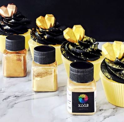 Vivid Edible Metallic Dust 10g - Warm Shimmer Gold