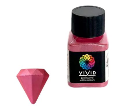 Vivid Edible Metallic Dust 10g - Super Pink