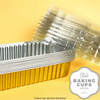 Cake Craft Rectangle Foil Baking Cup With Lid Gold/silver 10pc