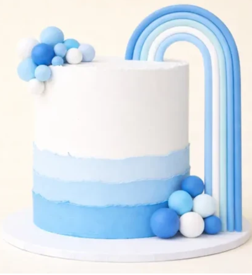 Cake Craft Wish - Blue Rainbow Cake Topper