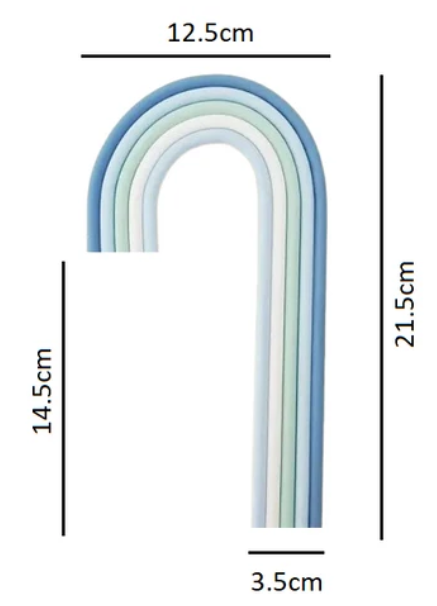Cake Craft Wish - Blue Rainbow Cake Topper