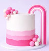 Cake Craft Wish - Pink Rainbow Cake Topper