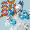 Cake Craft 27pc Set -clear, Blue & Silver - Deco Balls.fans & Butterflies