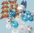 Cake Craft 27pc Set -clear, Blue & Silver - Deco Balls.fans & Butterflies Cake Toppers The Cooks Kitchen 