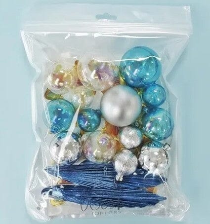 Cake Craft 27pc Set -clear, Blue & Silver - Deco Balls.fans & Butterflies Cake Toppers The Cooks Kitchen 