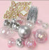 Cake Craft 27pc Set - Clear, Pink & Silver - Deco Balls, Fans & Butterflies Cake Toppers The Cooks Kitchen 