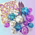 Cake Craft 27pc Set - Blue, Purple & Silver - Deco Balls,fans & Butterflies Cake Toppers The Cooks Kitchen 