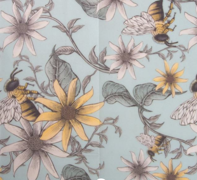 Reusable Beeswax Food Wrap - Bees 1m