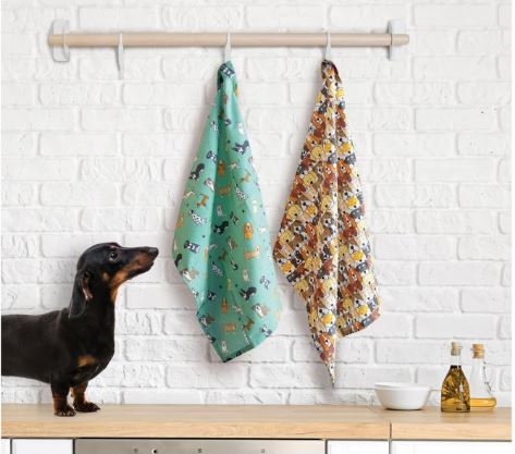 The Dog Collective Tea Towel Set Of 2