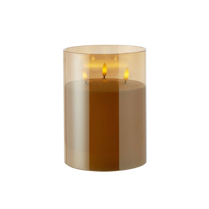 Rogue Amber Triflame Candle Amber 15x15x20cm