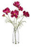 Rogue Cosmos In Milk Bottle Burgundy Artificial Plants The Cooks Kitchen 