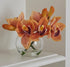 Rogue Cymbidium-glass Vase Orange Artificial Plants The Cooks Kitchen 