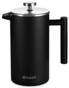 Coffee Culture Matte Black Double Wall Stainless French Press/plunger 800ml