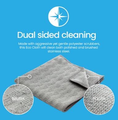 Microfibre Stainless Steel Eco Cloth Cleaning Equipment The Cooks Kitchen 