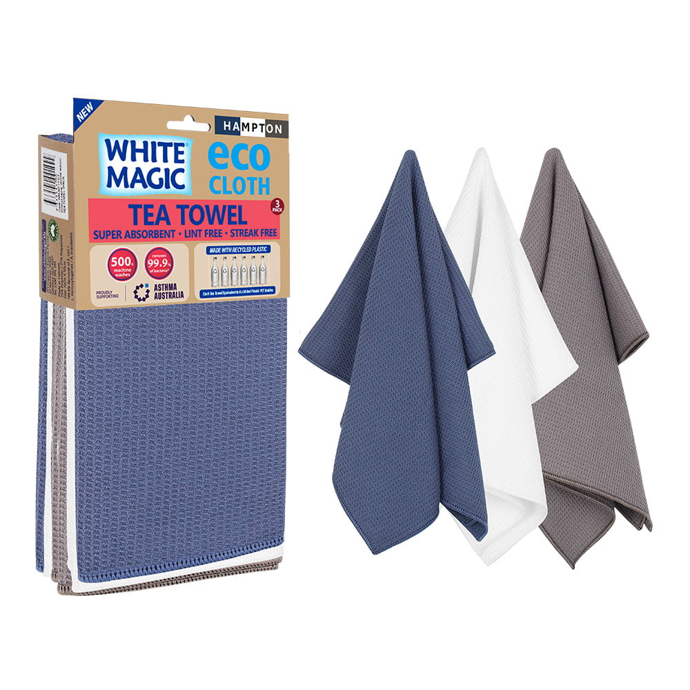 White Magic Tea Towel 3 Pack - Hampton