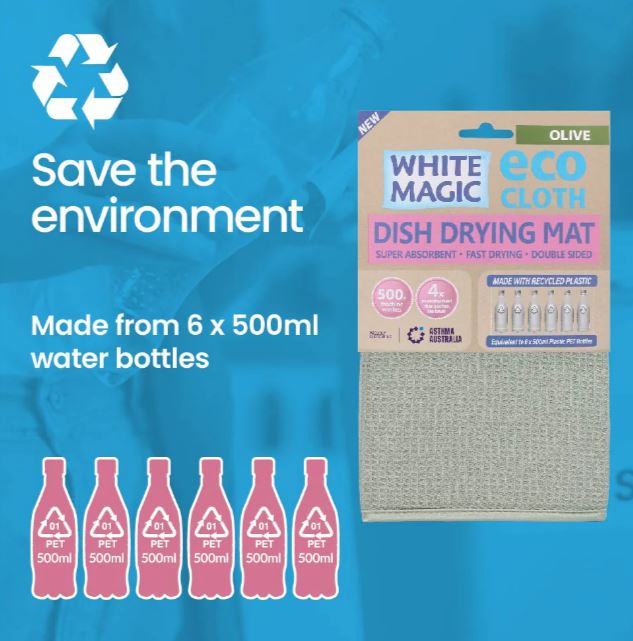 White Magic - Dish Drying Mat - Midnight 