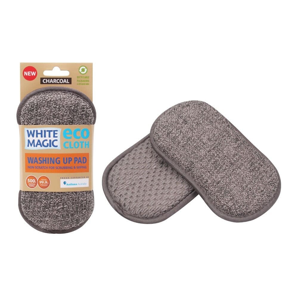 White Magic - Eco Cloth Washing Up Pad - Charcoal Cleaning Equipment The Cooks Kitchen Mandurah 